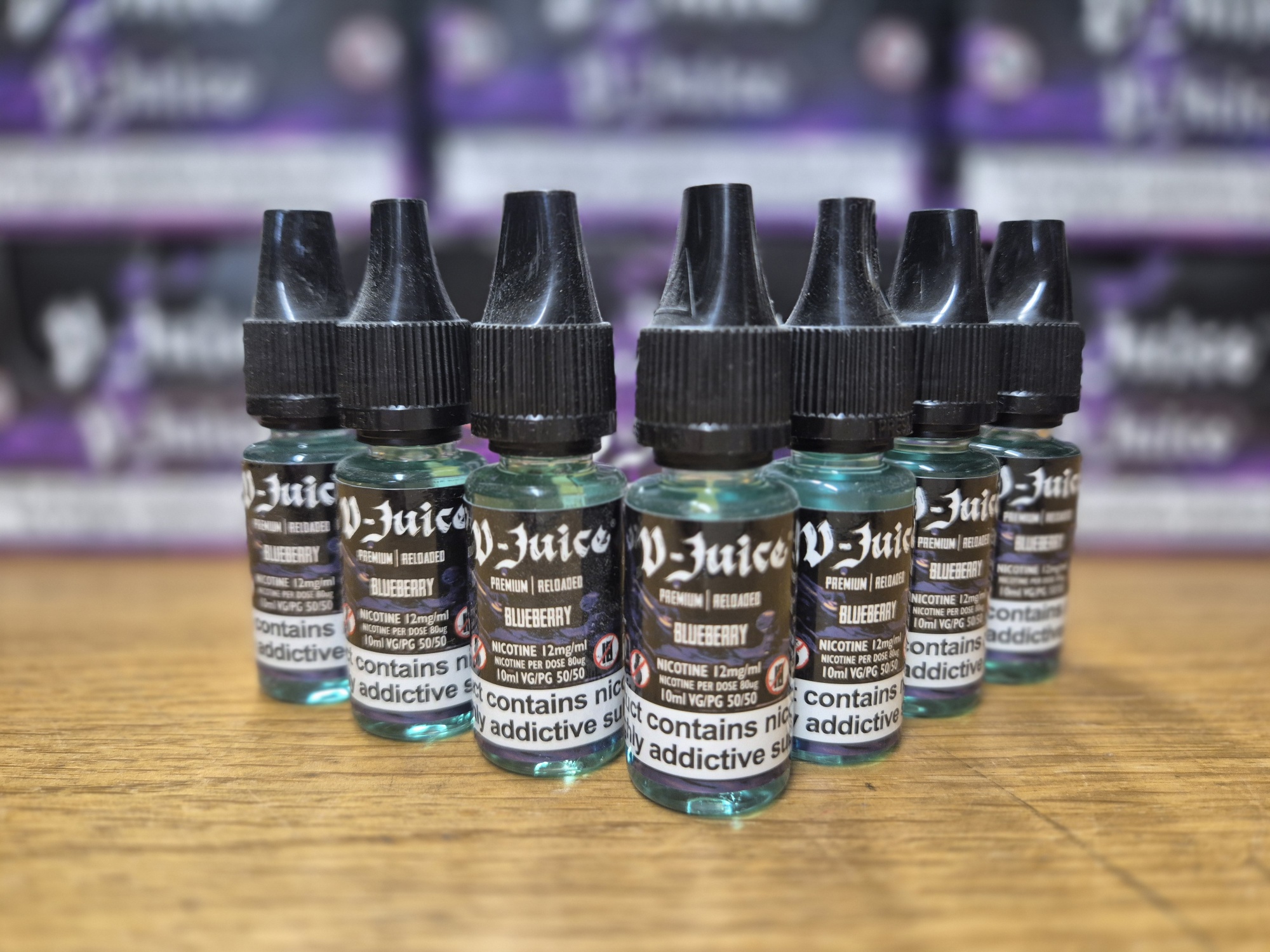 20 x V-Juice Blueberry (12mg 50/50)